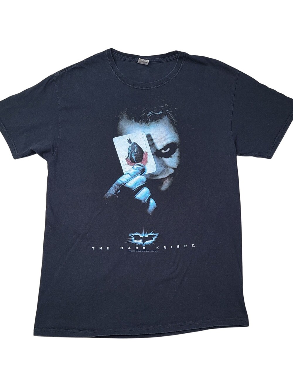The Dark Knight Joker Playing Card T Shirt Batman Movie Promo Medium Vintage